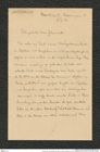 Nachlass Franz Steindachner, Brief von Alfred Voeltzkow an Franz Steindachner (18.04.1901), Inv.Nr. 563.01, Seite 1